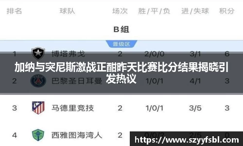 加纳与突尼斯激战正酣昨天比赛比分结果揭晓引发热议